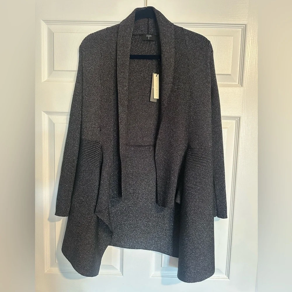 Tahari Charcoal Women's Poncho Sz S NWT